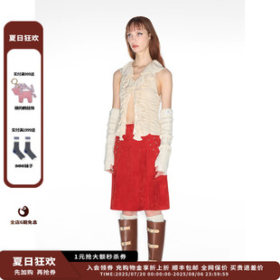 上衣MWDFWWTP0514X 新品 设计师品牌IMMI 24AW荷叶边抽褶无袖