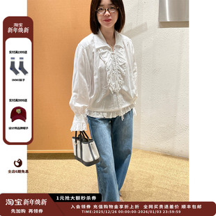 YY25PF褶边衬衫 设计师品牌OPEN JULY 现货