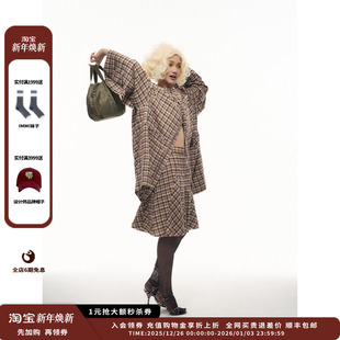 25SS格纹法兰绒柔软半裙JULY 设计师品牌PEPPERMIER