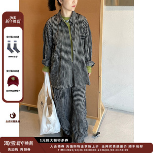 25SS复古格纹双道杠廓形衬衫 设计师品牌OIIORIRI JULY 现货