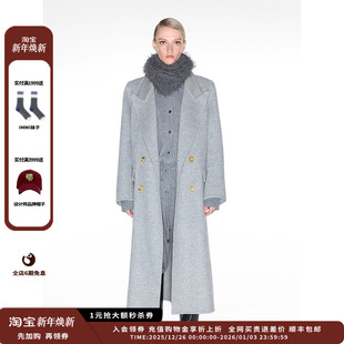 24AW现货双面呢罗纹领长大衣外套MWDFWWCO0945X IMMI 现货