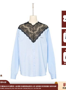 【现货】设计师品牌PUSHBUTTON 25AW蕾丝混纺衬衫JULY