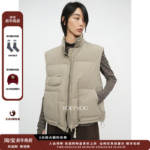 贴袋工装 25AW 设计师品牌YOEYYOU 羽绒马甲 现货
