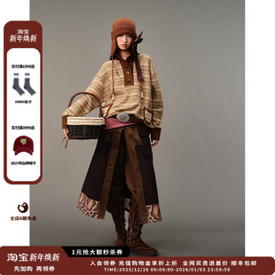 25AW 设计师品牌AUBRUINO 翻领费尔岛口袋毛衣JULY 现货