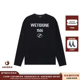 【现货】设计师品牌WE11DONE 25SS复古标志印花长袖T恤 JULY