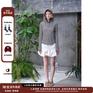 PIECE 设计师品牌PUZZLE 25PF条纹带帽上衣JULY 现货