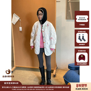 【现货】设计师品牌SHORT SENTENCE 25AW 彩色线饰圆领棉服JULY