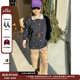 IMMI24AW现货针织卫衣布绣花上衣MWDFWJTP1034X 现货