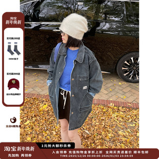 IMMI24AW双面水洗牛仔宽松翻领夹克MWDFWDJK0837X 新品