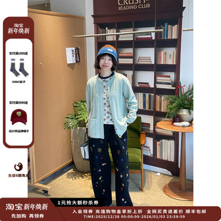 MWEFWWPT1374A 设计师品牌IMMI25AW羊绒双面绣花直筒长裤 现货