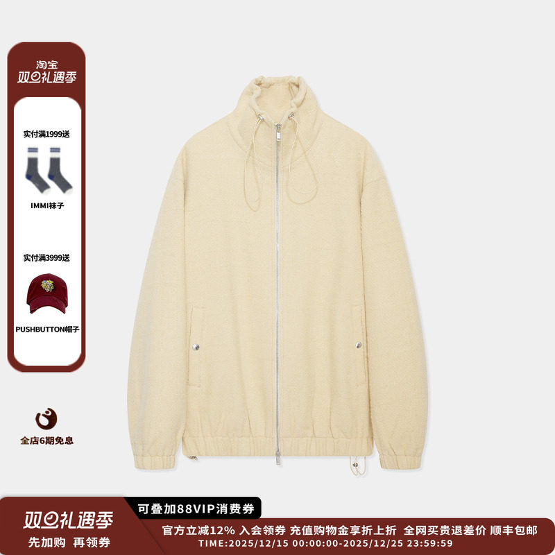 IMMI25AW格纹薄呢宽松夹克