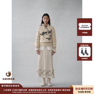 【现货】设计师品牌SWAYING 25AW粗支手工细节羊毛摆裙JULY