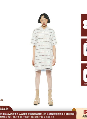 【现货】设计师品牌PUSHBUTTON 25PF POLO领短袖连衣裙JULY