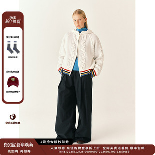 SENTENCE 设计师品牌SHORT 26RS彩色罗纹针织绞花开衫 现货