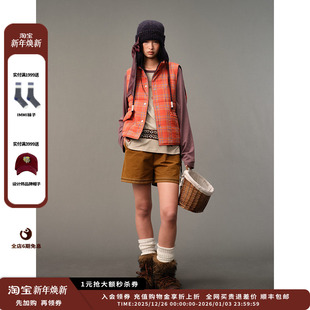 25AW 设计师品牌AUBRUINO 双面格纹摇粒绒马甲JULY 现货