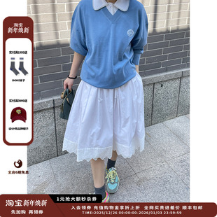 25SS刺绣V领针织上衣JULY 设计师品牌ETHOR 现货