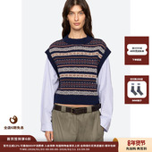 现货 26RS 设计师品牌Sea New York 菲尔岛拼接短袖 上衣JULY