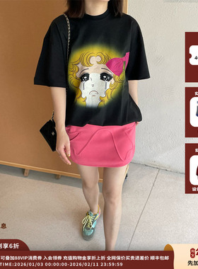 【现货】设计师品牌PUSHBUTTON 25PF胶囊丝带哭泣女孩T恤JULY