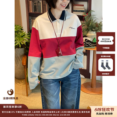 ShortSentence撞色长袖POLO衫