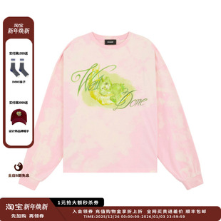 25AW粉红色烤漆长袖 设计师品牌WE11DONE T恤JULY 现货