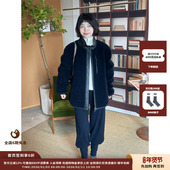 现货 设计师品牌IMMI25AW羊羔毛格纹立领夹克MWEFWWJK1612X