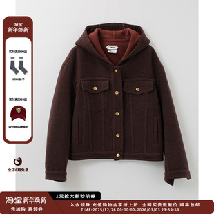 现货 双面呢短夹克 设计师品牌 25AW MWEFWWJK1274A IMMI