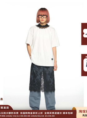 【现货】设计师品牌PUSHBUTTON25PS褶边领T恤JULY