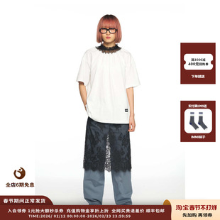 【现货】设计师品牌PUSHBUTTON25PS褶边领T恤JULY