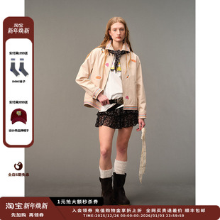 25AW 设计师品牌AUBRUINO 晚间森林刺绣拉链夹克JULY 现货