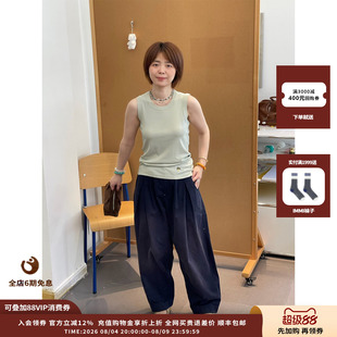 【现货】设计师品牌FAFAMOON 26PF 撞色压线刺绣圆领背心
