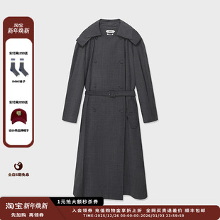 设计师品牌IMMI25AW纺羊毛双排扣翻领大衣MWEFWWCO0697X 现货