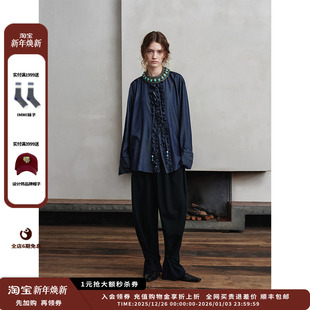 设计感复古蓝花朵衬衫 26PS 设计师品牌ASYUS JULY 现货