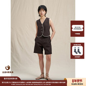 JULY 25SS平纹亚麻松直短裤 新品 设计师品牌WHM