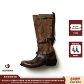 25PF做旧擦色褶皱长靴JULY DUST 现货 设计师品牌ICE