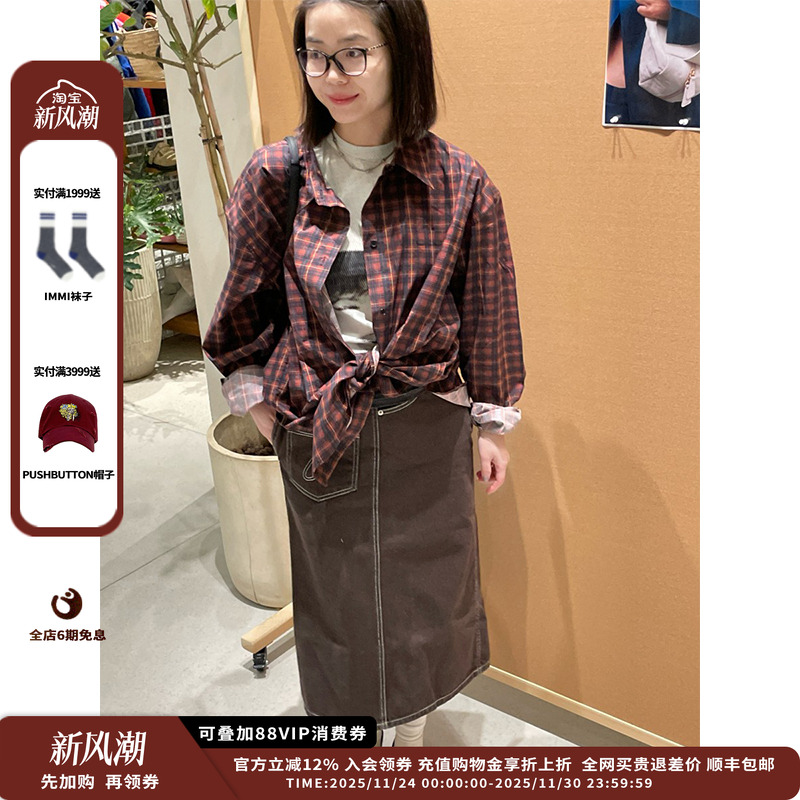 PUSHBUTTON25PS侧开牛仔裙