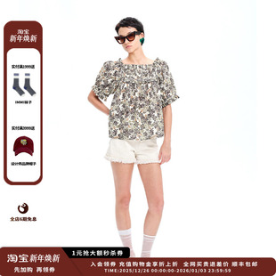 7月胶囊碎花泡泡袖 设计师品牌COEMES T恤JULY 现货