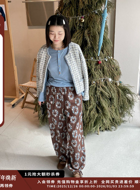 【现货】设计师品牌OIIORIRI 25SS罗马花有机棉运动裤JULY