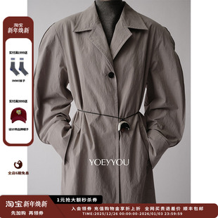 25AW翻领圆肩长外套JULY 设计师品牌YOEYYOU 新品