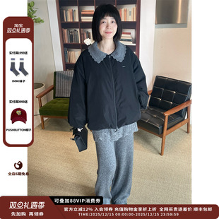 26PS ASYUS 设计师品牌 娃娃领波点两面穿羽绒服女外套 新品