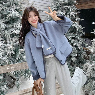 新款 9569 现货 2C271 P175K258 高品质女士双面毛呢短外套 冬装