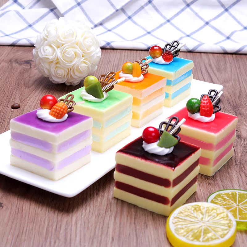 仿真方形三层奶油果酱水果蛋糕食物甜品糕点点心模型家居饰品摆设,家居饰品,仿真水果,淘宝优惠券,粉丝福利购,淘宝优惠卷