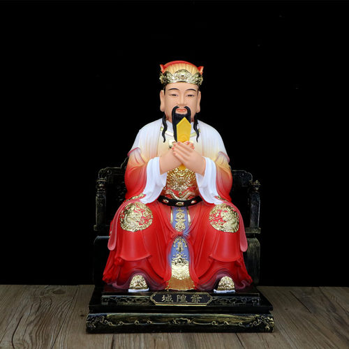 城隍爷神像城王爷像树脂佛像城隍像风水工艺品摆件12寸