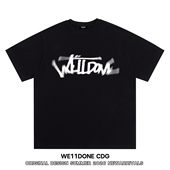 高街WELLDONE重磅宽松纯棉短袖 WE11DONE CDG小众潮牌美式 T恤男女