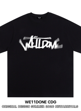 WE11DONE CDG小众潮牌美式高街WELLDONE重磅宽松纯棉短袖T恤男女