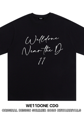 WE11DONE CDG小众潮牌WELLDONE美式高街男女重磅宽松纯棉短袖T恤
