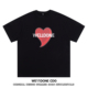 短袖 WE11DONE CDG小众潮牌WELLDONE爱心印花男女纯棉宽松半袖 T恤
