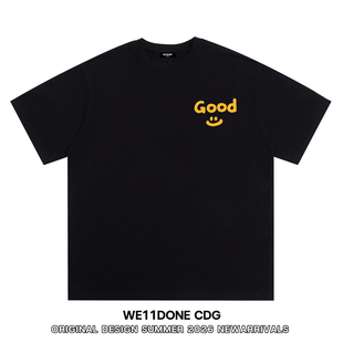 T恤男女 潮牌WELLDONE爱心印花重磅宽松纯棉短袖 WE11DONE CDG美式