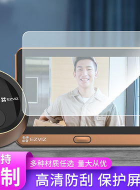 适用于萤石DP2S智能电子猫眼屏幕贴膜钢化膜防指纹防刮膜高清膜防反光膜