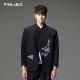 休闲西装 PINLI品立春秋中山装 立领刺绣西服新中式 男外套便服单西