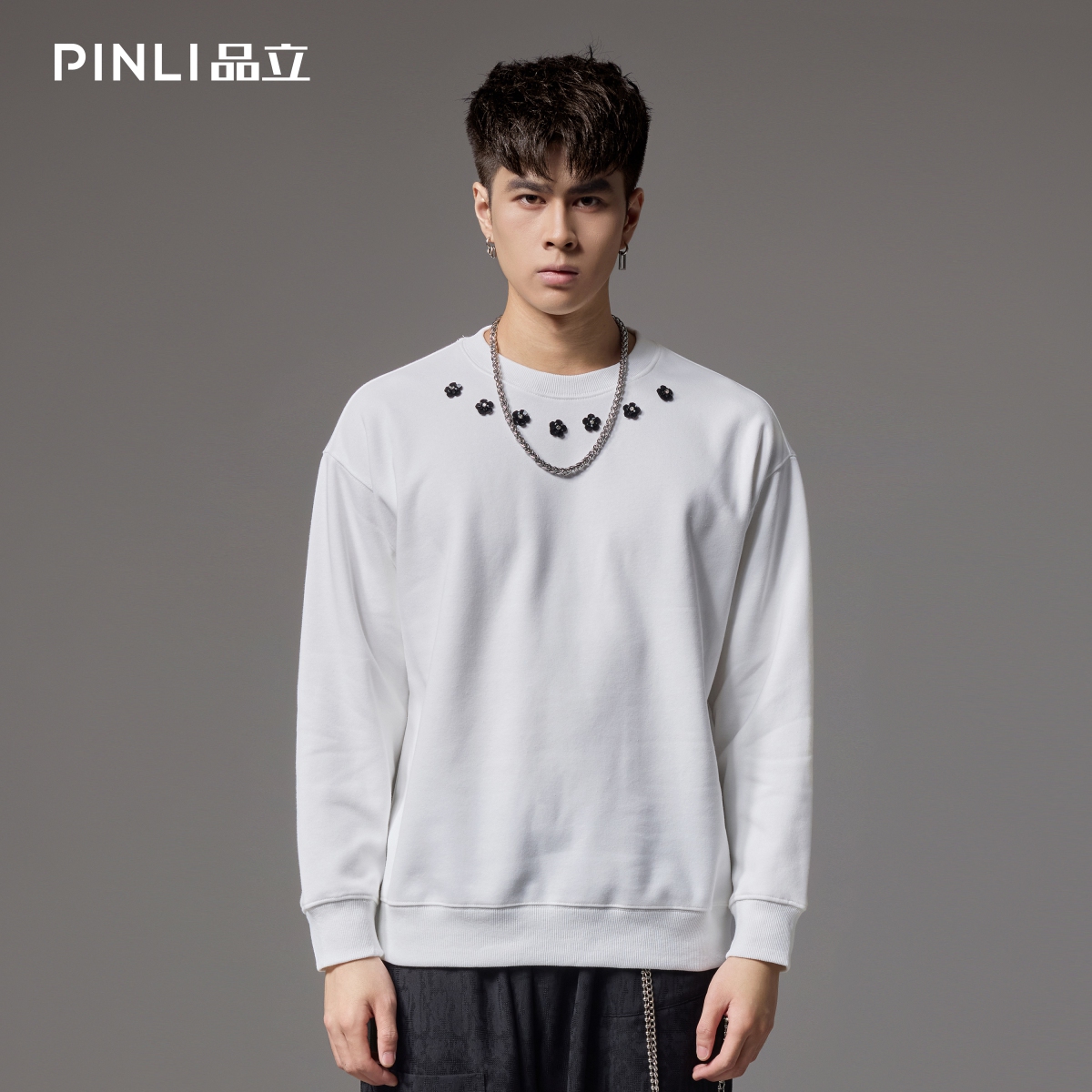 男士宽松休闲套头卫衣PINLI品立